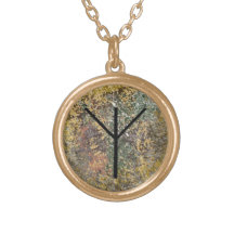 Runehalskette - Gold - Algiz - Schutz