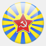 Russain Flaggen-Luftwaffe Runder Sticker