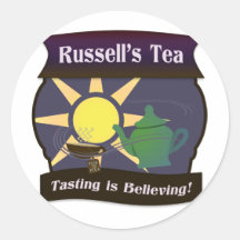 Russells Tee Runde Aufkleber
