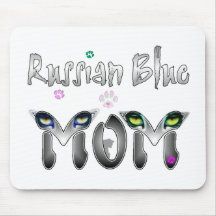 Russische blaue Katzen-Mamma-Geschenke Mauspads
