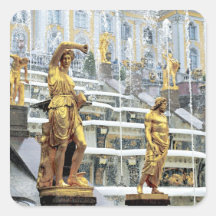 Russland, St Petersburg, Peterhof, Samson und Aufkleber