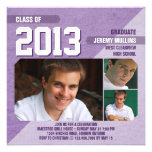 Rustic Split Textured Grad Announcement - Purple