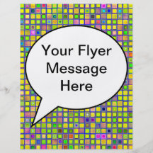 Rustic Yellow Mosaic 'Clay' Tiles Pattern Full Color Flyer