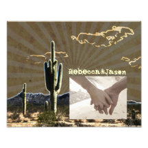 Rustikale Cowboylandkaktus-Westernhochzeit Kunst Photo