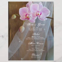 Rustikales Eleganz-Hochzeits-Menü Bedruckte Flyer