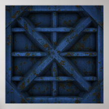 Rusty Container - Blue - Posters