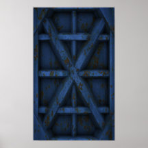 Rusty Container - Blue - Posters