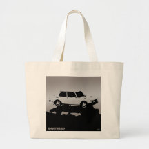 Saab 99 Turbo Tasche - Silber auf Dunkelheit