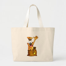 Sack-Rennen-Cartoon-Hund Einkaufstasche