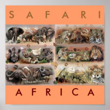 SAFARI AFRIKA POSTERDRUCK