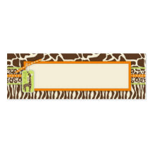 Safari-Jungen-orange dünner Geschenk-Umbau 2 Visitenkarte
