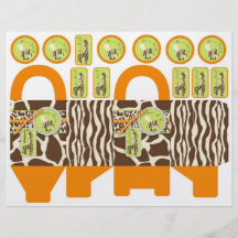 Safari-Jungen-orange Geschenk-Korb Flyerbedruckung