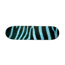 Safari-Sammlungs-Türkiszebra-Skateboard Personalisiertes Deck