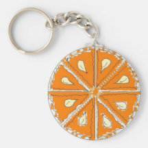 Saftige orange Scheibe Schlüsselbänder