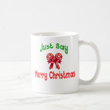 Sagen Sie einfach frohe Weihnacht-Becher Kaffee Tasse