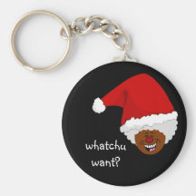 Sagen Sie schwarzer Sankt, was Sie für Weihnachten Schlüsselanhänger