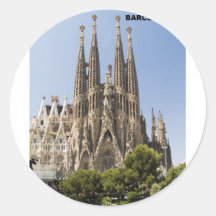 Sagrada Familia Barcelona Spanien Runde Aufkleber