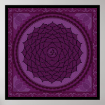Sahasrara oder Krone chakra Plakat