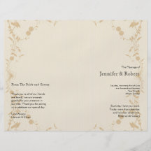 SahnegoldVintages Pinstripe-Hochzeits-Programm Personalisierte Flyer