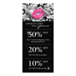 Salon-Marketing kardiert Damast-rosa glatte Lippen Bedruckte Werbekarte