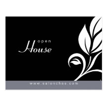 Salon-Wellness-Center-Blumenblatt-Postkarten-Einla