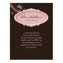 Salon-Wellness-Center-Blumenpostkarten-Einladungs-