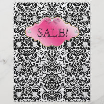 SALON Wellness-Center-Flyer-Blumendamast-Rosa-Gold