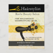 Salonu. Wellness-CenterHairstylist Bedruckte Flyer