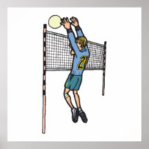 Salve-Cartoongraphik der Volleyballspitzenmänner Plakatdrucke