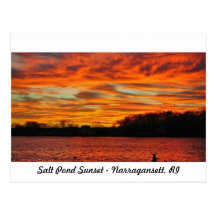 Salz-Teich Narragansett Rhode Island Postkarte