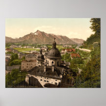 Salzburg und Untersberg, Österreich Plakat