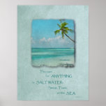 Salzwasser-Heilungs-tropisches Strand-Plakat