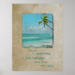 Salzwasser-Heilungs-tropisches Strand-Plakat 2