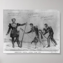 Sam Houston, Sankt Anna und Lattich, 1836 Posterdruck