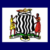 Sambia, Afrika, Wappen postkarten
