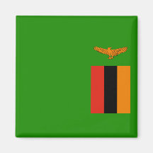 Sambia - sambianische Flagge Kühlschrankmagnete