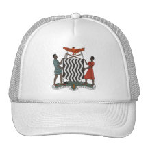 Sambia-Wappen Hut Netz Caps
