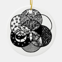 Samen der Leben-Mandala-Verzierung Weihnachtsornament