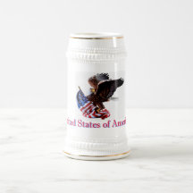 Sammelbarer Becher - amerikanische Flagge und Eagl Tee Haferl