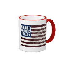 Sammelbarer Becher - Freiheit und Gerechtigkeit Kaffee Haferl