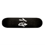 Samurai im japanischen Kanji Skate Board