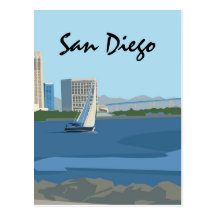 San Diego Bucht-Postkarte