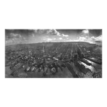 San Francisco Erdbeben-Ruinen von Panorama 1906 Foto Grußkarte