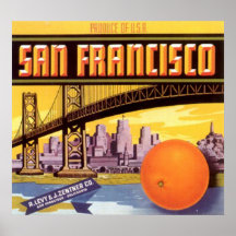 San Francisco Frucht Plakat