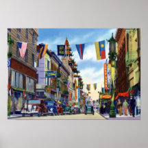 San Francisco Kalifornien Chinatown Plakate