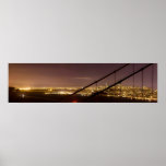 San Francisco Panorama, durch Golden gate bridge Posterdruck