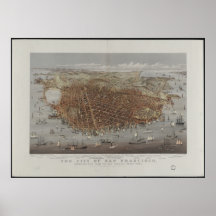 San Francisco Stadt-Ansicht Posterdrucke