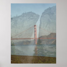 San Francisco u. Yosemite-Collage Plakatdrucke