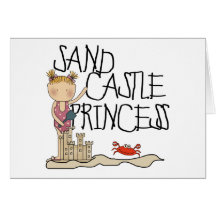 Sand-Schloss-Prinzessin Grußkarte