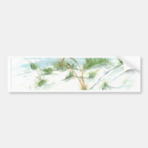 Sanddüne-Strand-MeerblickseeAquarellkunst Autosticker